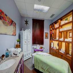 Relaxing treatment room where all the magic happens spa facial facial near me affordable facial light stim therapeutic light best sugaring in tucson