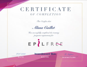 Epilfree Certificate